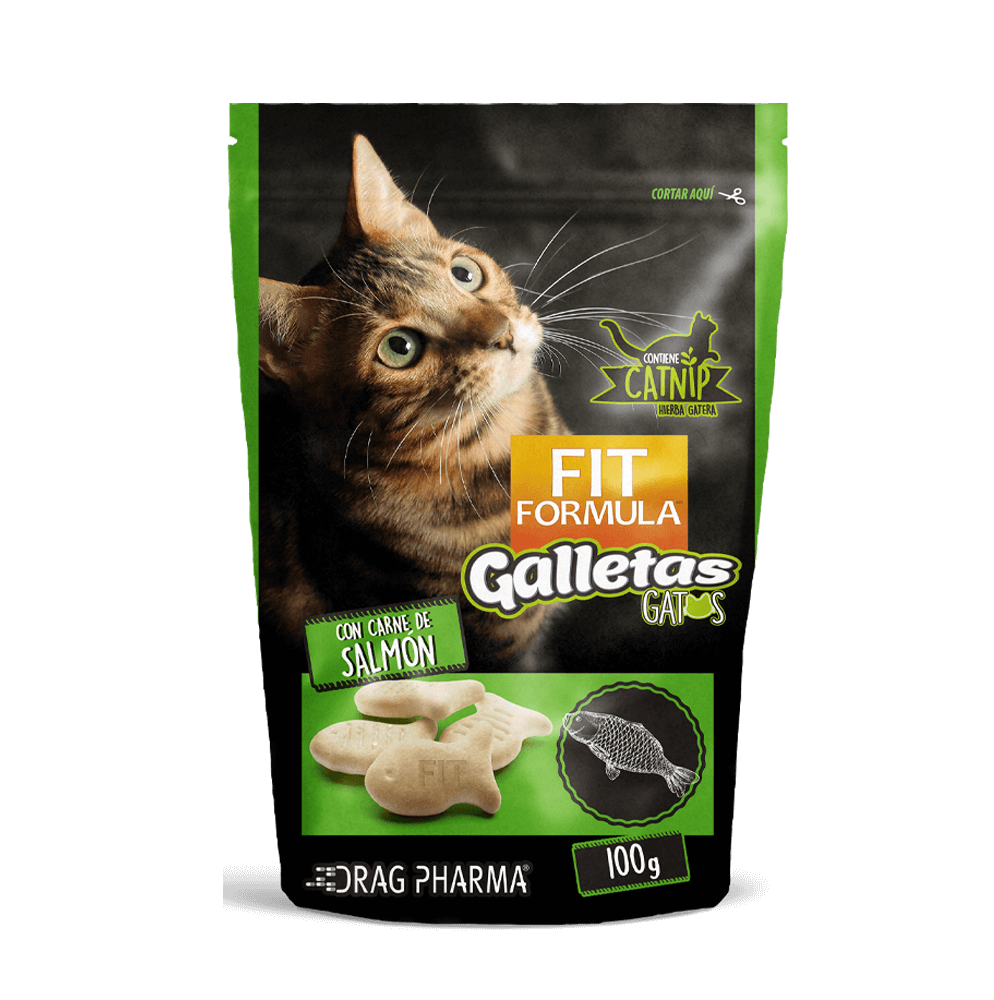 Galletas para Gato Salmón con Catnip 100gr - Fit Fórmula