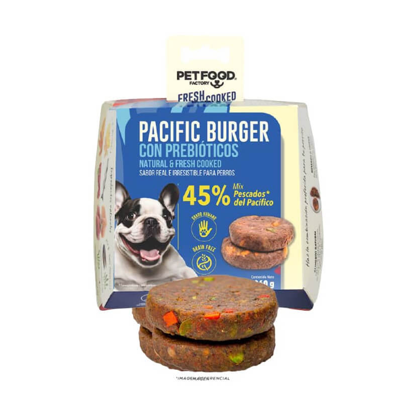 Hamburguesa pescados del pacifico Para Perro 260 gr