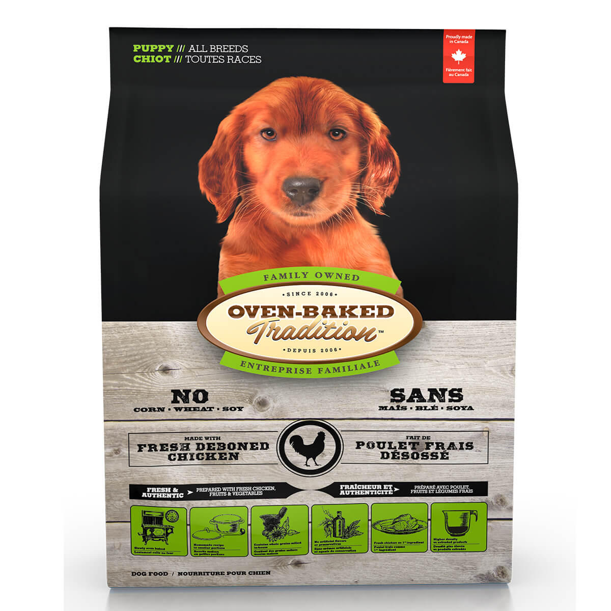 Alimento para Perro 11,3 kg Oven Baked Tradition Cachorro All Breeds Deboned - Pollo