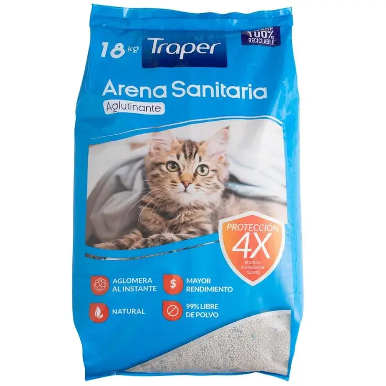 Arena Sanitaria para Gatos 18Kg - Traper