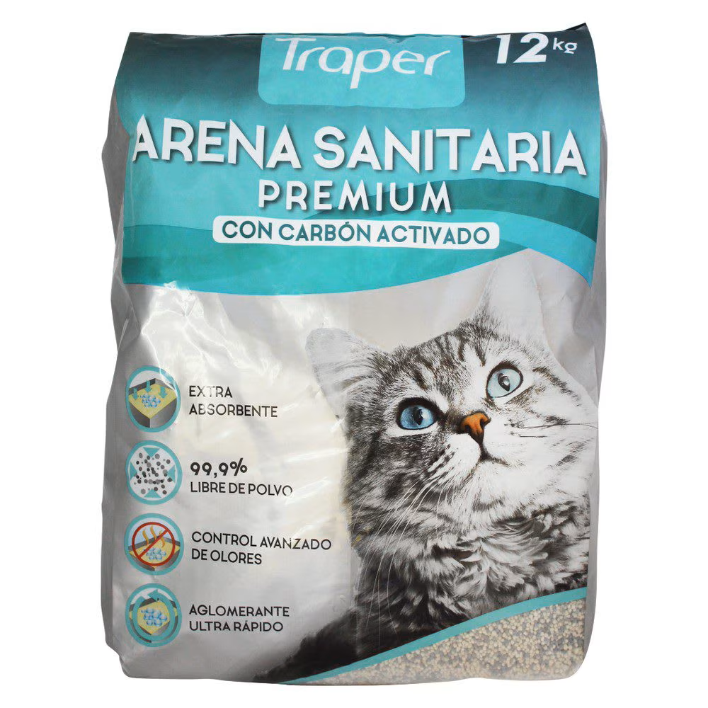 Arena Sanitaria para Gatos Premium 12Kg - Traper