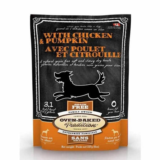 Snack para Perros Oven Baked Tradition - Pollo y Calabaza 8oz