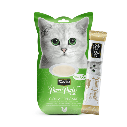 Kit Cat PurrPuree PLUS Pollo (4x15g) - Collagen Care