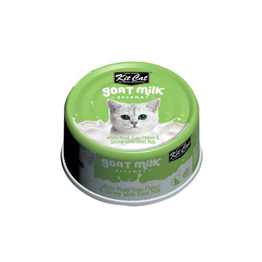 Lata Kit Cat Goat Milk Gourmet - Atún y Camarón 70g